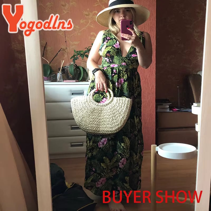 New Fashion MOON Straw Handbags Women Summer Beach Bag Rattan Bag Handmade Vintage Woven Handbag for Women Bolsa Femme